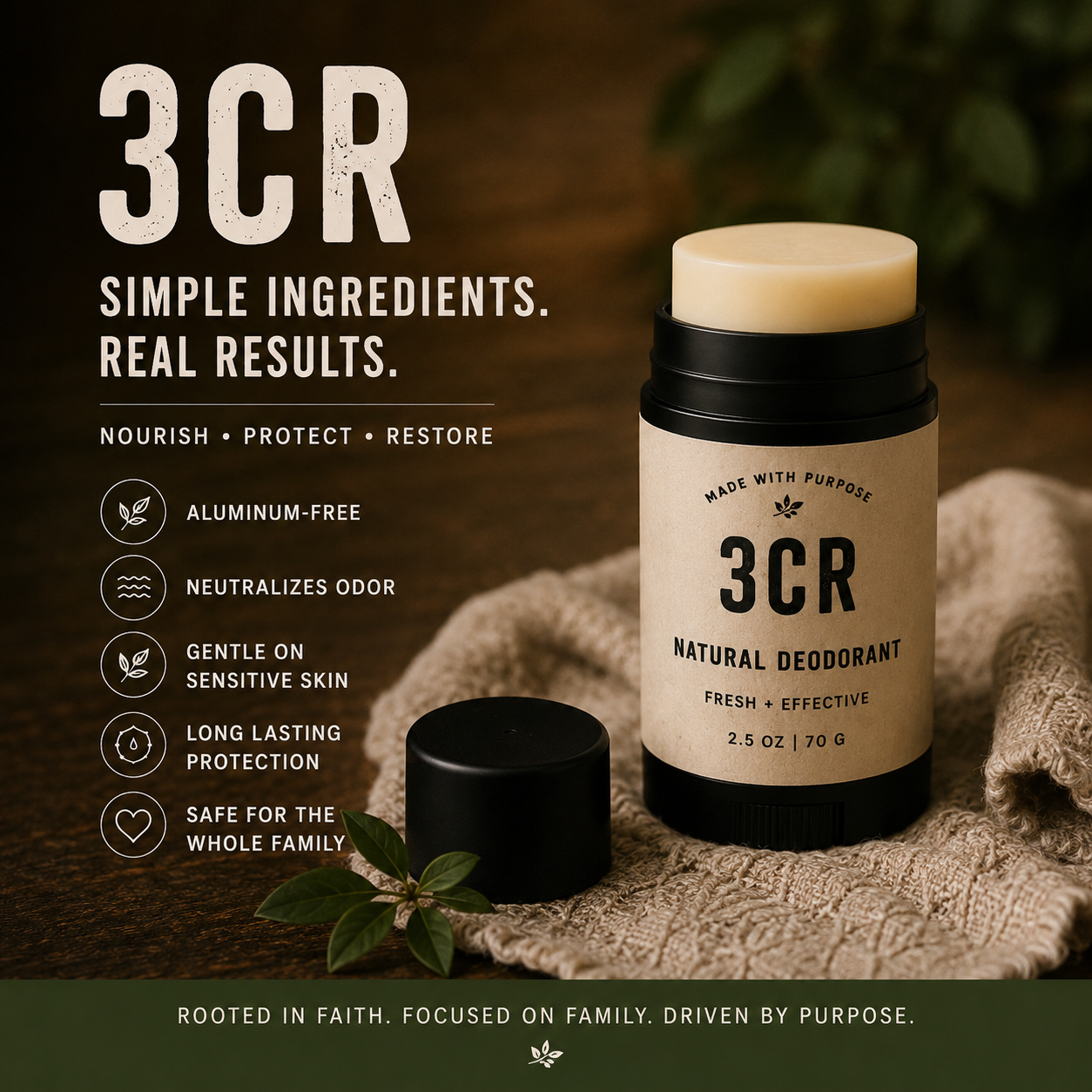 3CR Lip Balm — Moisturize + Soothe (4-Pack)