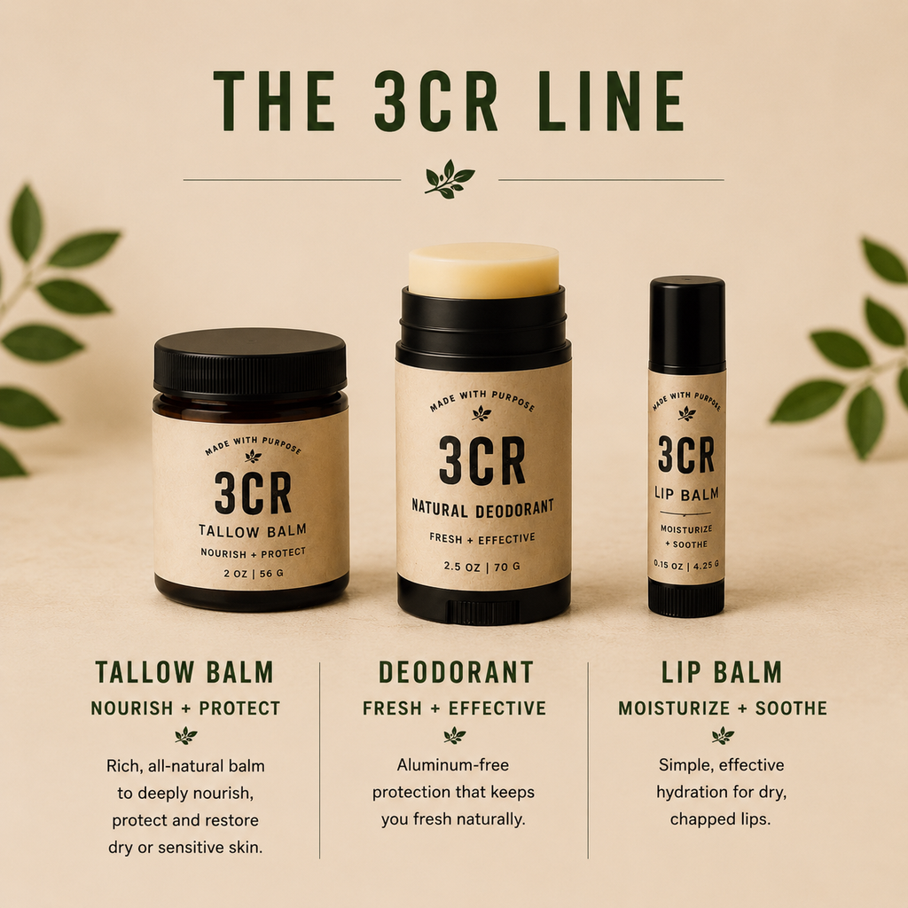 3CR Lip Balm — Moisturize + Soothe (4-Pack)